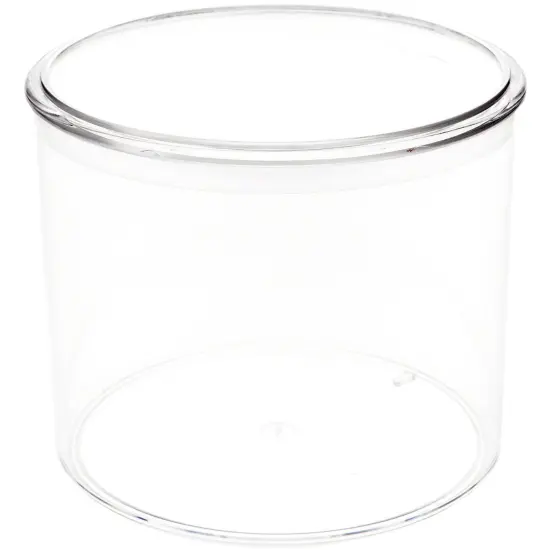 Pioneer Plastics 283C Clear Round Plastic Container, 4.0625" W x 3.4375" H {1}