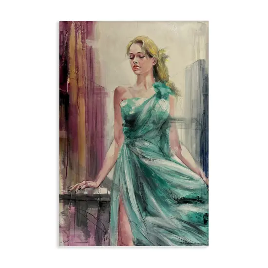 Stupell Industries Elegant Blonde in Dress Canvas Design by Lucille Lee {1}