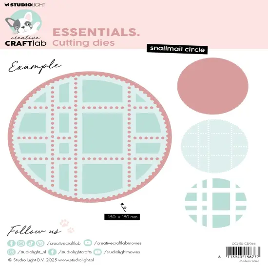 Studio Light Essentials Cutting Dies -Nr. 966 Snailmail Circle {3}
