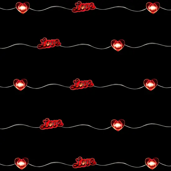 Northlight 20-Count Red Valentine's Day Love and Heart LED Fairy Lights, 6.25ft, Copper Wire {3}