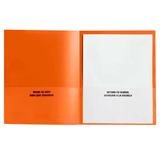 School Smart Take Home Folder, Orange, Set of 24 {3}
