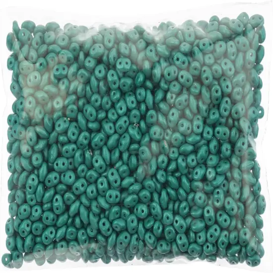 Matubo 2-Hole Czech Glass Crystal Alucolour Superduo Beads, 100g Emerald {2}