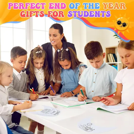 24 Sets End of Year Student Gifts, Color Your Own Foam Visors with Pens DIY Coil Visors Summer DIY Crafts for Kids Children {4}