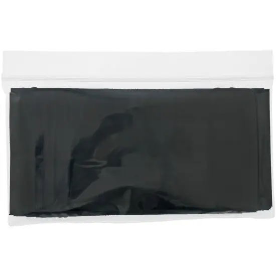Plymor 3" x 5", Black 2 Mil Zipper Reclosable Plastic Bags {5}
