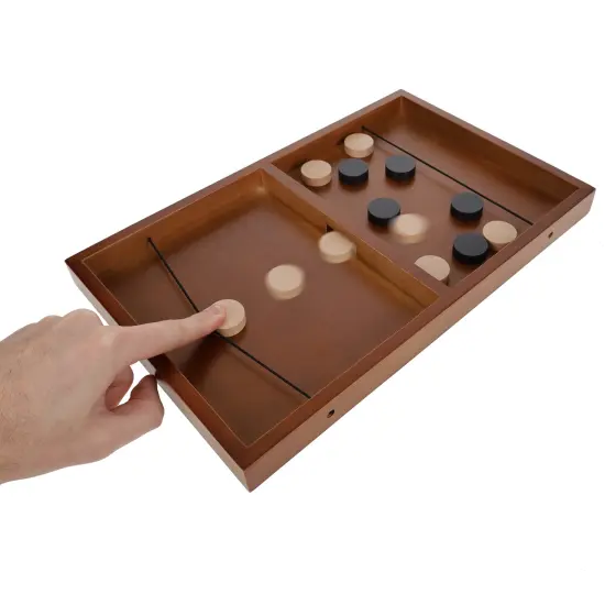 Pacific Shore Games Wooden Sling Puck Game, Table Top Hockey Games {2}