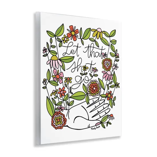Stupell Industries Let It Go Floral Phrase Wall Plaque Design by Mandy Ford Art + Illustration {3}
