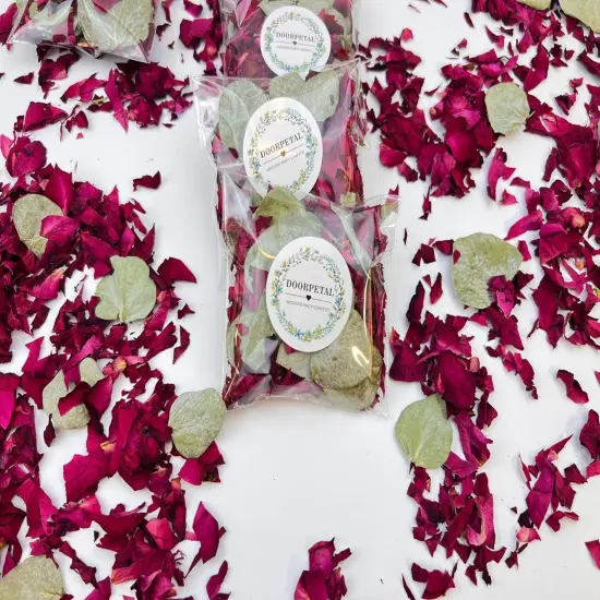 Natural Dried Flower Petals Party Confetti, 12 Packs Real Rose Petals for Wedding, Party Decoration {1}