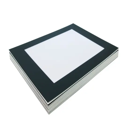 Sax Premium Pre-Cut Mat, 12 x 16 Inches, Black, Pack of 10 {3}