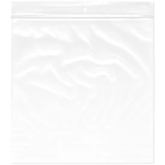 Plymor 8" x 8", 2 Mil with Hang-Hole Zipper Reclosable Plastic Bags {1}