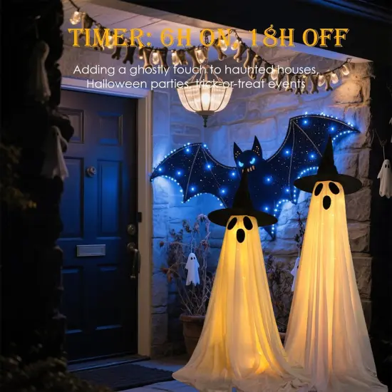 Light Up Ghost Decorations with 8 Modes & Timer {3}