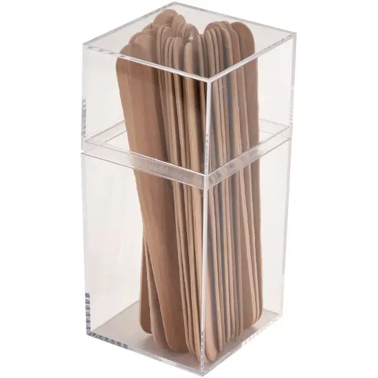 Pioneer Plastics 036C Clear Tall Rectangular Plastic Container, 2.75" W x 2.625" D x 5.75" H {3}