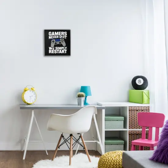 Stupell Industries Gamers Never Quit Phrase Framed Giclee Design by Kim Allen {2}