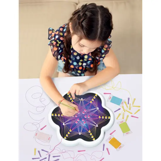 Quercetti: Play Creativo - String Art Mandala - Interactive Craft Set, Draw Designs w/ Threads & Pegs, Creative Skill Learning Art Activity, Kids 5+ {4}