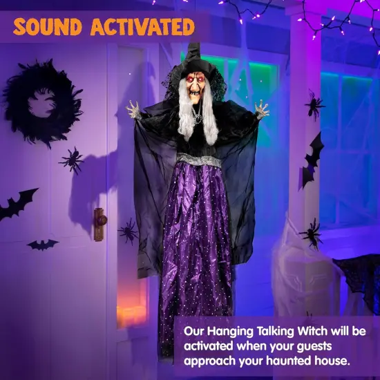 Animated Witch Halloween Decorations Outdoor Indoor {2}
