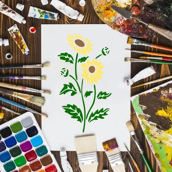 24 Pieces Wildflower Stencils {4}