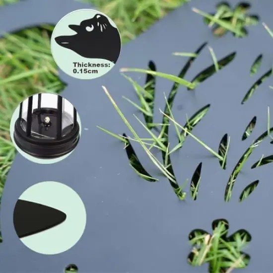 (2 PCS) - Black Cat Yard Signs Stake Decor with Butterfly {6}