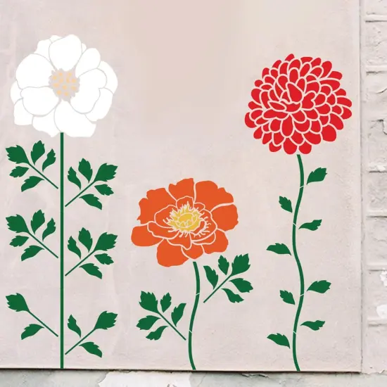 12PCS Large Flower Stencils {5}