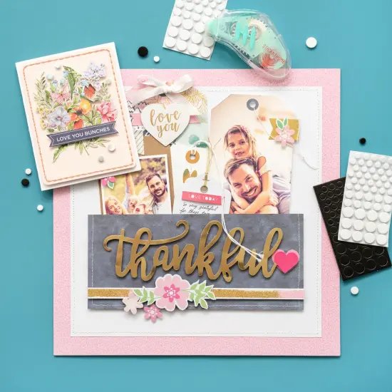 Sticky Thumb Dimensional Adhesive Foam 275/Pkg-Black Dots, Assorted Sizes {5}