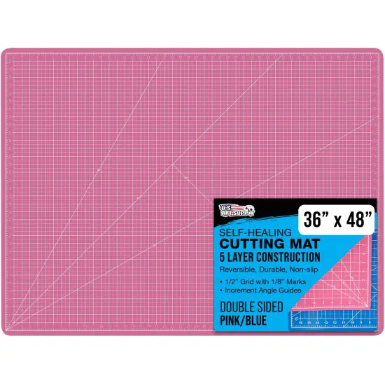 36" x 48" Self-Healing Cutting Mat 5-Ply - Double-Sided Pink/Blue Craft Mat, Non-Slip Cutting Mats for Crafts, Sewing, Quilting, Scrapbooking {1}