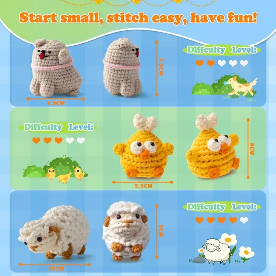 Animal Crochet Kit for Kids and Adults {4}