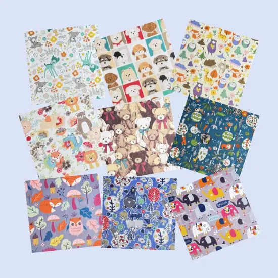 54Pcs Layer Cakes 10 inch Pre-Cut Fabric Squares for Quilting(Animal Theme) {4}