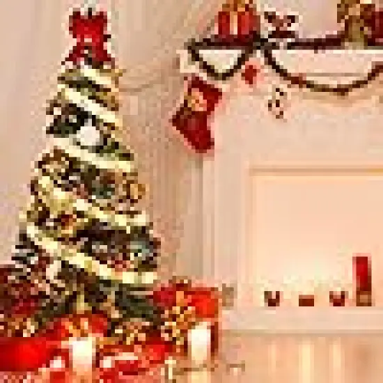 Christmas Tree Gold Garland Christmas Decorations Indoor Outdoor Party Decorations {2}