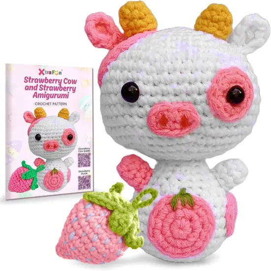 Strawberry Cow Crochet Kit for Beginners {1}