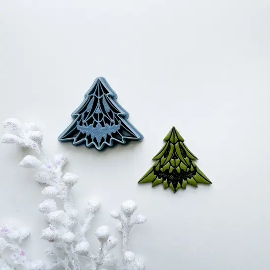 SPOOKY FACE CHRISTMAS TREE | DARK CHRISTMAS | CLAY CUTTER {1}