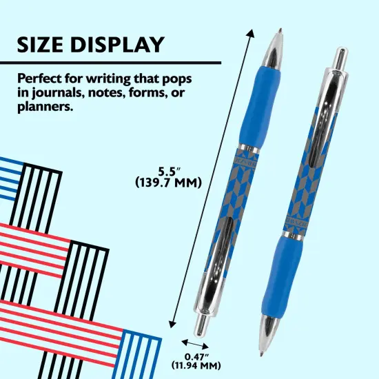 BAZIC Maxxon 1.4 mm Tip Asst. Color FUSE Tech Ink Retractable Pen w/ Cushion Grip (8/Pack) {2}