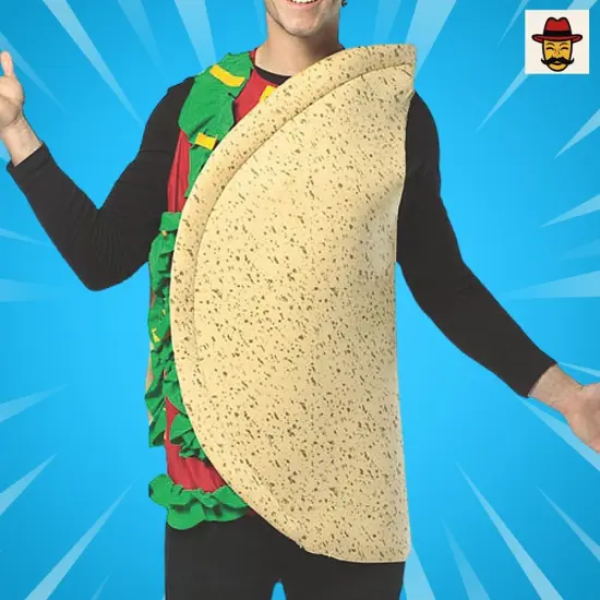 Taco Adult Costume Lightweight Tunic Mexican Fiesta Ideal for Halloween Parties {6}