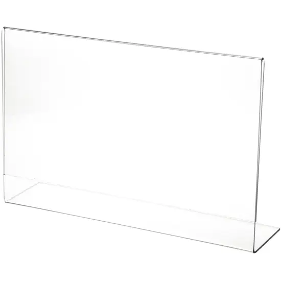 Plymor Clear Acrylic Sign Display / Literature Holder (Angled), 11" W x 7" H {1}