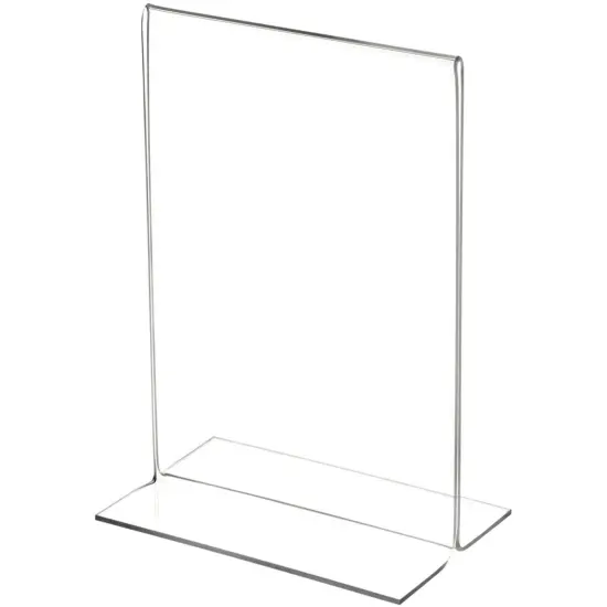 Plymor Clear Acrylic Sign Display / Literature Holder (Bottom-Load), 5" W x 7" H {1}
