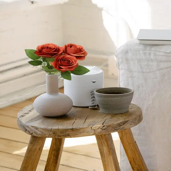 12 Pcs Artificial Rose Flower with Long Stem - Burnt Orange {5}