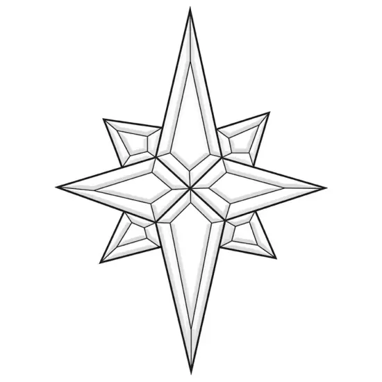 8"x 10" Exquisite Clear Glass Star Bevel Cluster EC342 {1}