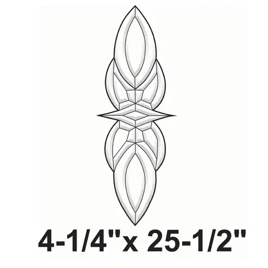 4-1/4" x 25-1/2" Exquisite Clear Glass Bevel Cluster EC943 {2}