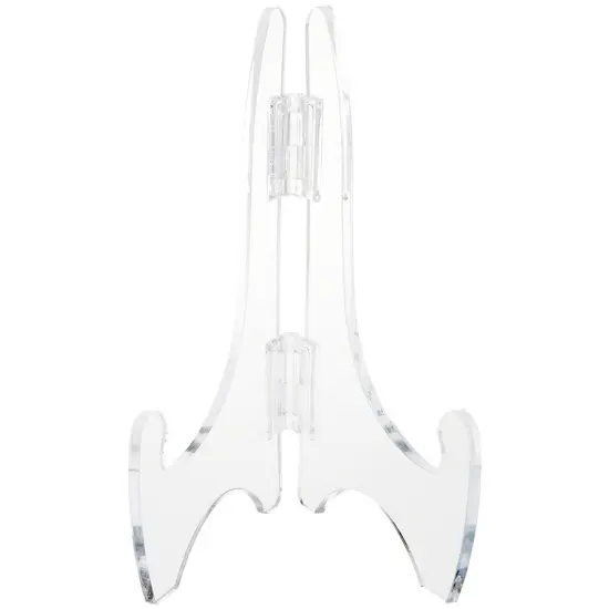 Plymor Clear Acrylic Adjustable Folding Display Easel, 7.5" H x 5" D (For 12" Plates) {1}