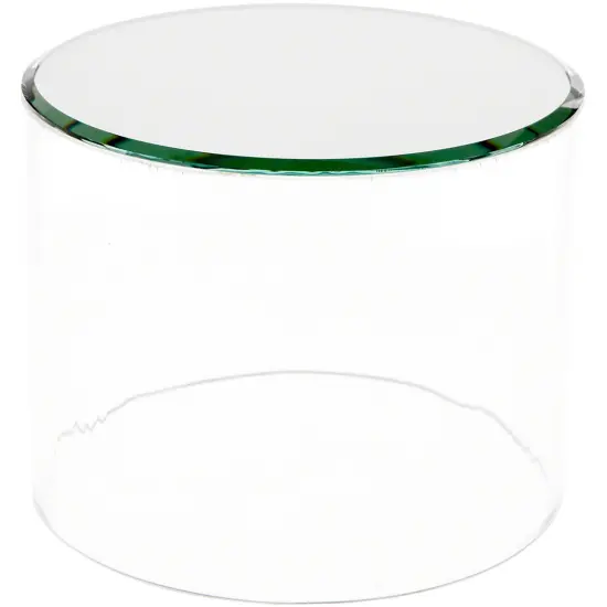 Plymor Clear Acrylic Cylinder Display Riser with Mirror Top, 4" H x 5" D {1}