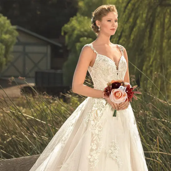 Wedding Bouquets for Bridesmaids Bride Burnt Orange Artificial Dahlia Handmade Silk Rose Bouquet Holding Flowers for DIY Arrangement {4}