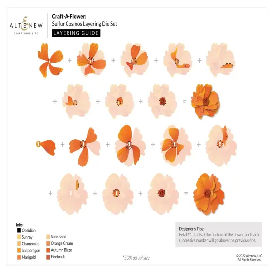 Craft-A-Flower: Sulfur Cosmos Layering Die Set {5}