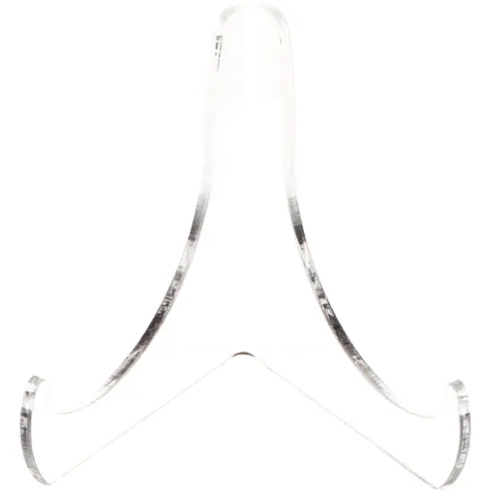 Plymor Small Clear Acrylic 60-Degree Angle Easel With Deep Support Ledges, 3" H x 3.125" W x 2.5" D {1}