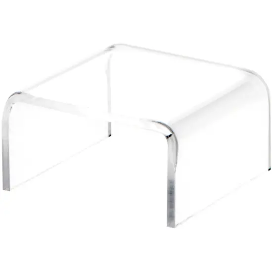 Plymor Clear Acrylic Short Square Display Riser, 1" H x 2" W x 2" D (3/32" thick) {1}