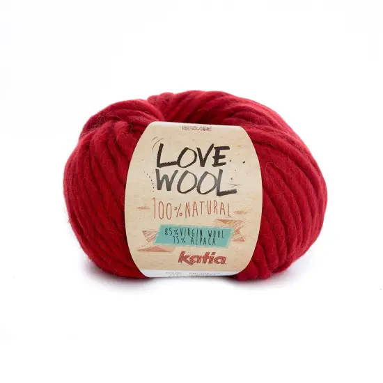 Katia Love Wool Premium Wool Alpaca Yarn Red {1}
