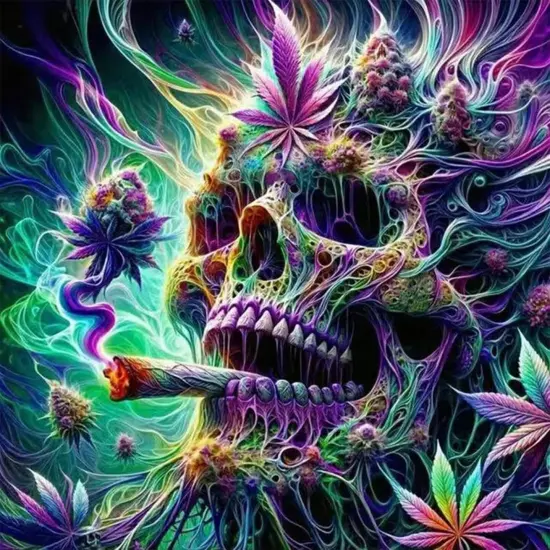 Skull 5D Diamond Painting Kits for Beginner - 13.78X13.78 Inch {1}