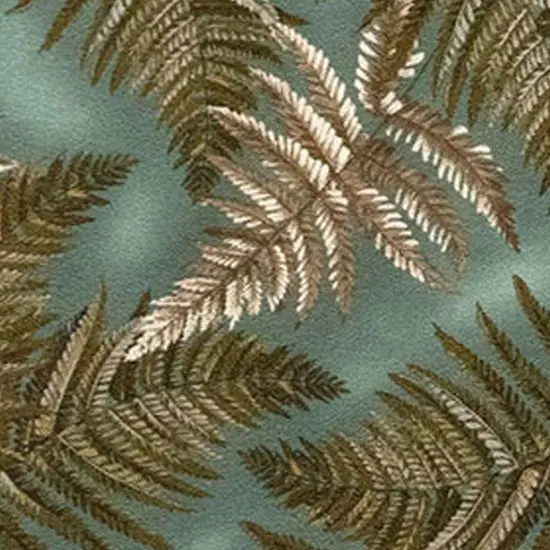 1 Yard Floating Leaves Cotton Upholstery Fabric 36in L x 56in W Beige {6}