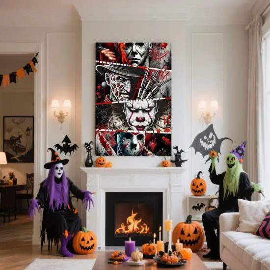 DIY Halloween Diamond Art Kits, 5D Horror Diamond Painting - 11.8x15.8in {5}