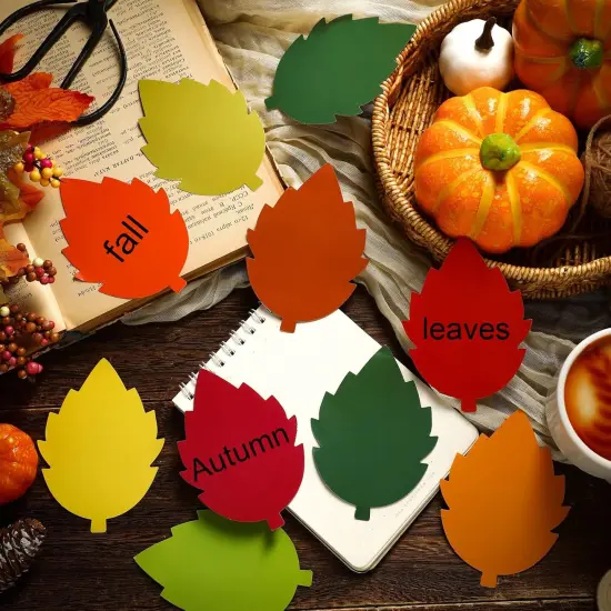 108 Pcs Fall Leaves Paper Cutouts Fall Thanksgiving Decor {3}
