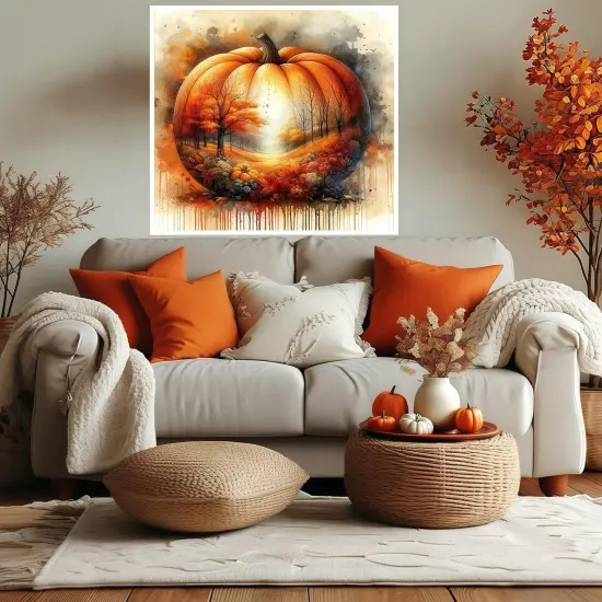 Halloween Pumpkin Diamond Painting Kits - 13.7x13.7 Inch (JK832-1) {4}