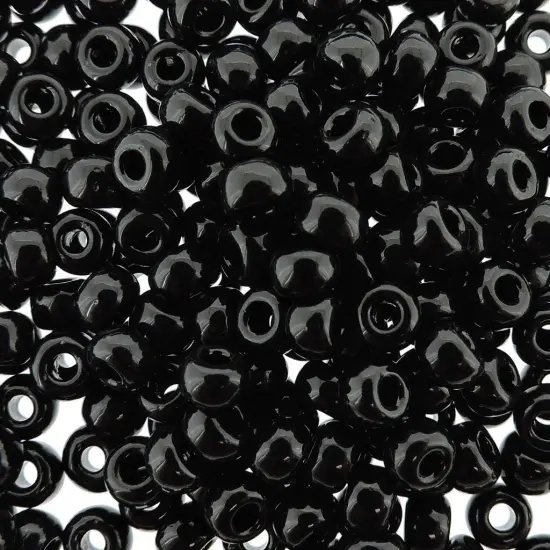 Miyuki Round Seed Bead Size 6/0 20 Gram Tube Opaque Black {1}