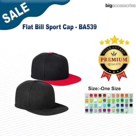 Big Accessories&reg; Flat Bill Sport Cap B HTHR GRAY {2}