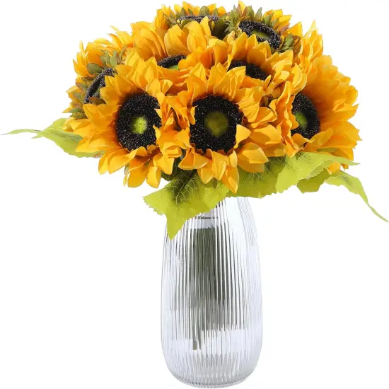 9Pcs Artificial Sunflowers Fake Sunflowers {1}
